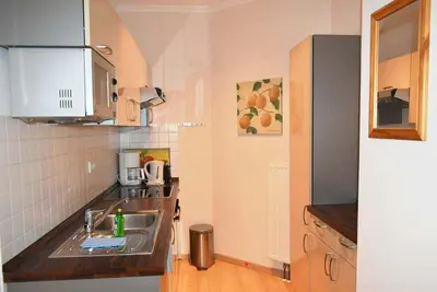 Küche/Küchenzeile in der Unterkunft Seepassage Ferienwohnung Nr 02