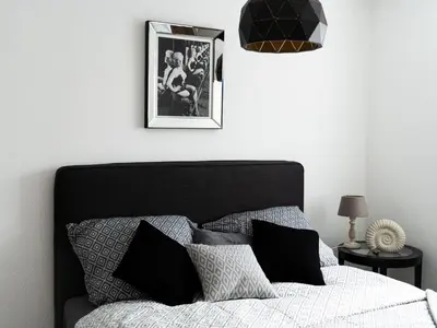 Ein Bett oder Betten in einem Zimmer der Unterkunft Wohnen am Park