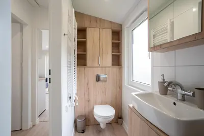 Ein Badezimmer in der Unterkunft Ostseecamp Ferienhaus 