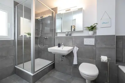 Ein Badezimmer in der Unterkunft Meeresliebling