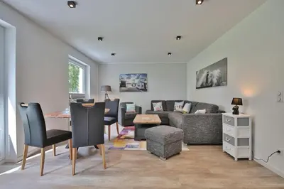 Ein Sitzbereich in der Unterkunft Haus am Seehof 9 Ferienwohnung Ostseeliebe Nr 3