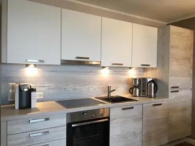 Küche/Küchenzeile in der Unterkunft StrandVILLA Scharbeutz