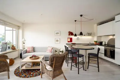 Küche/Küchenzeile in der Unterkunft DKK1f Ferienwohnung 