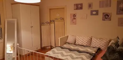 Ein Bett oder Betten in einem Zimmer der Unterkunft Ferienwohnung Madlein
