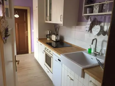 Küche/Küchenzeile in der Unterkunft Ferienwohnung Madlein