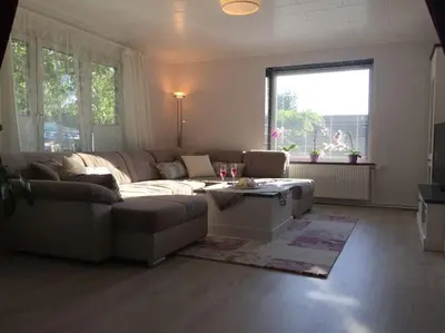 Ein Sitzbereich in der Unterkunft Ferienwohnung Madlein