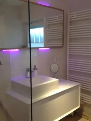 Ein Badezimmer in der Unterkunft StrandMÖWE Scharbeutz