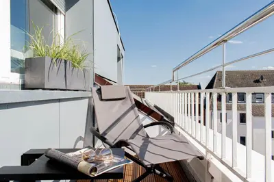 Ein Balkon oder eine Terrasse in der Unterkunft Ferienwohnung Hansa Roof - Scharbeutz