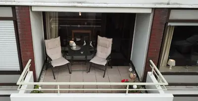 Ein Balkon oder eine Terrasse in der Unterkunft Silbermöwe (Scharbeutz)