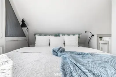 Ein Bett oder Betten in einem Zimmer der Unterkunft FW Happy Lounge Haffkrug