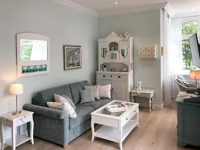 Ein Sitzbereich in der Unterkunft Villa Svanen am Meer