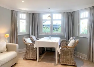 Ein Sitzbereich in der Unterkunft Villa Imme
