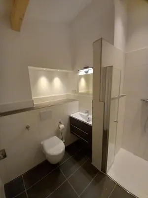 Ein Badezimmer in der Unterkunft Dorfblick vom Muckesberg
