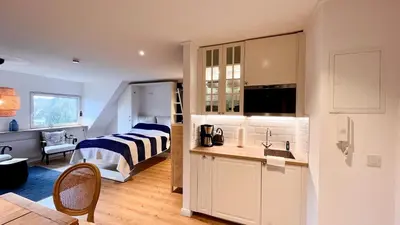 Küche/Küchenzeile in der Unterkunft Kleine Perle am Timmendorfer Strand