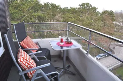Ein Balkon oder eine Terrasse in der Unterkunft Carpe Diem Ferienwohnung Nr 187 Meerblick