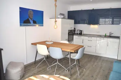 Küche/Küchenzeile in der Unterkunft Dock 28 Ferienwohnung