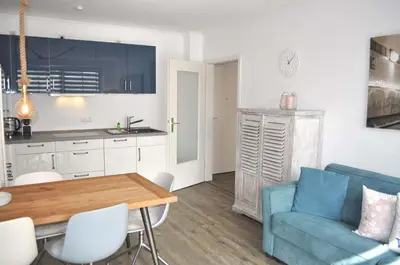 Küche/Küchenzeile in der Unterkunft Dock 28 Ferienwohnung