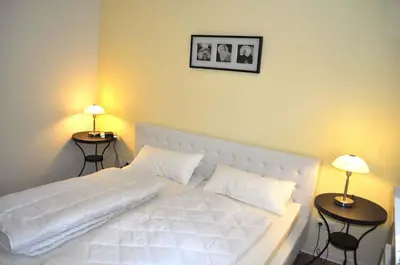 Ein Bett oder Betten in einem Zimmer der Unterkunft Domizil am Meer Nr 06 Ferienwohnung