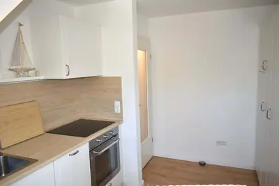 Küche/Küchenzeile in der Unterkunft Fischerhus Ferienwohnung Deck 2