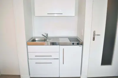 Küche/Küchenzeile in der Unterkunft Gästehaus Steinhardt Appartement Nr 04