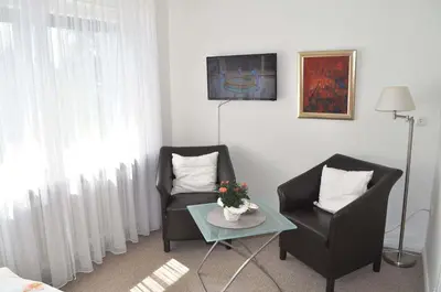 Ein Sitzbereich in der Unterkunft Gästehaus Steinhardt Appartement Nr 05