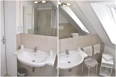 Ein Badezimmer in der Unterkunft Gästehaus Steinhardt Appartement Nr 05