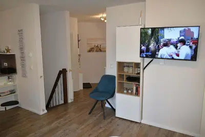 TV/Unterhaltungsangebot in der Unterkunft Hansehuus Ferienwohnung
