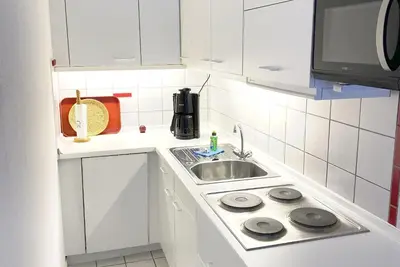 Küche/Küchenzeile in der Unterkunft Haus Adria Ferienwohnung Nr 06
