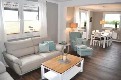 Ein Sitzbereich in der Unterkunft Haus Seehase Ferienwohnung Nr 01