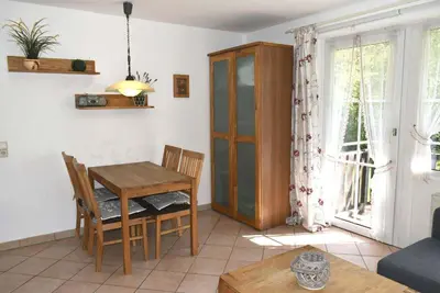 Ein Sitzbereich in der Unterkunft Haus Windrose Ferienwohnung Nr 03