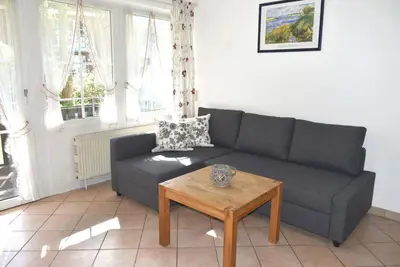 Ein Sitzbereich in der Unterkunft Haus Windrose Ferienwohnung Nr 03