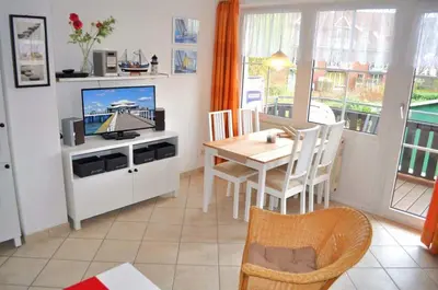 Küche/Küchenzeile in der Unterkunft Haus Windrose Ferienwohnung Nr 08