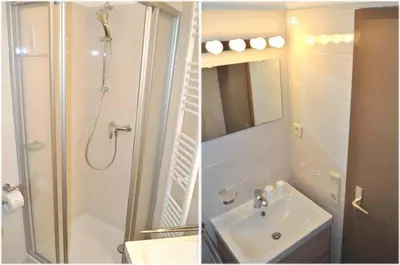 Ein Badezimmer in der Unterkunft Haus Windrose Ferienwohnung Nr 11