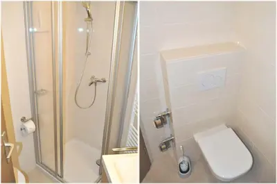 Ein Badezimmer in der Unterkunft Haus Windrose Ferienwohnung Nr 11