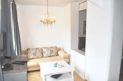 Ein Sitzbereich in der Unterkunft Landhaus Köppen Ferienwohnung Nr 03