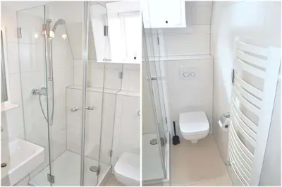 Ein Badezimmer in der Unterkunft Landhaus Köppen Ferienwohnung Nr 16