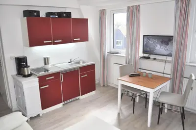 Küche/Küchenzeile in der Unterkunft Landhaus Köppen Ferienwohnung Nr 16