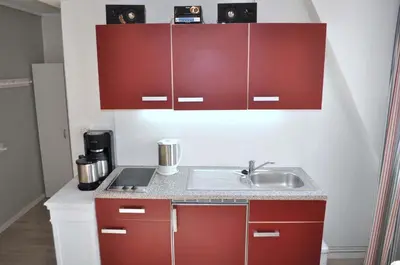Küche/Küchenzeile in der Unterkunft Landhaus Köppen Ferienwohnung Nr 16