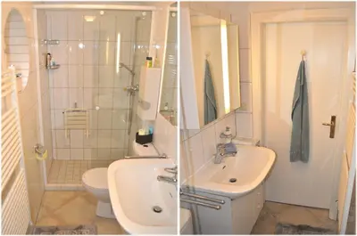 Ein Badezimmer in der Unterkunft Lille Hus Ferienhaus