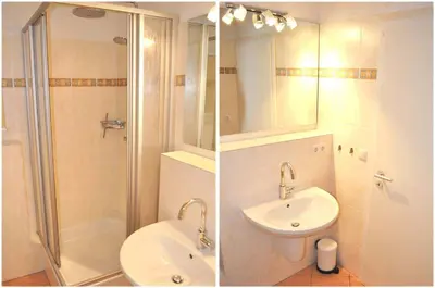 Ein Badezimmer in der Unterkunft Ostseeallee 1 Ferienwohnung Jolle
