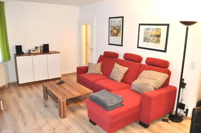 Ein Sitzbereich in der Unterkunft Ostseeallee 11 Ferienwohnung Nr 03