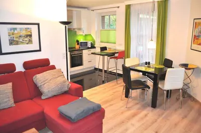 Ein Sitzbereich in der Unterkunft Ostseeallee 11 Ferienwohnung Nr 03