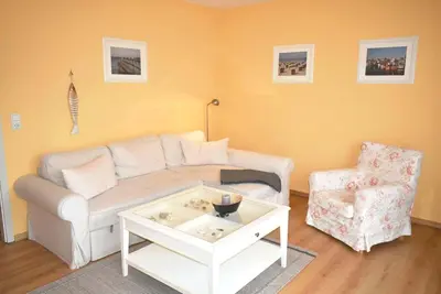 Ein Sitzbereich in der Unterkunft Ostseeallee 2 Ferienwohnung Nr 05