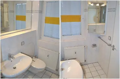 Ein Badezimmer in der Unterkunft Ostseeallee 4 Ferienwohnung Nr 01