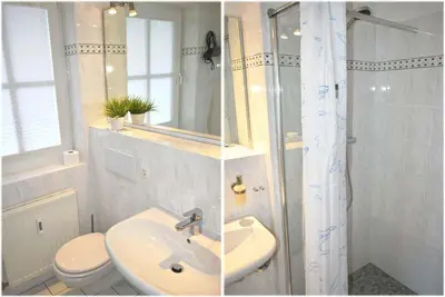 Ein Badezimmer in der Unterkunft Ostseeallee 4 Ferienwohnung Nr 20
