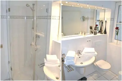 Ein Badezimmer in der Unterkunft Ostseeallee 9 Ferienwohnung Nr 01
