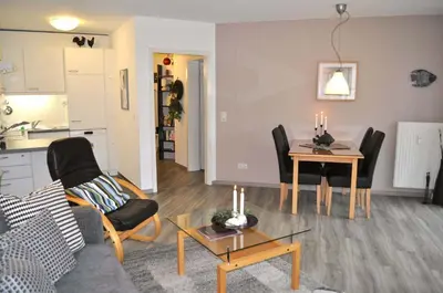 Ein Sitzbereich in der Unterkunft Ostseeallee 9 Ferienwohnung Nr 01