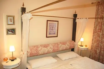Ein Bett oder Betten in einem Zimmer der Unterkunft Residenz Niendorf Elegante Ferienwohnung Nr 13