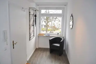 Ein Sitzbereich in der Unterkunft Residenz Niendorf Ferienwohnung Nr 09