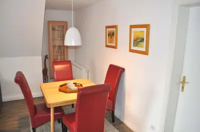 Ein Sitzbereich in der Unterkunft Residenz Niendorf Ferienwohnung Nr 09